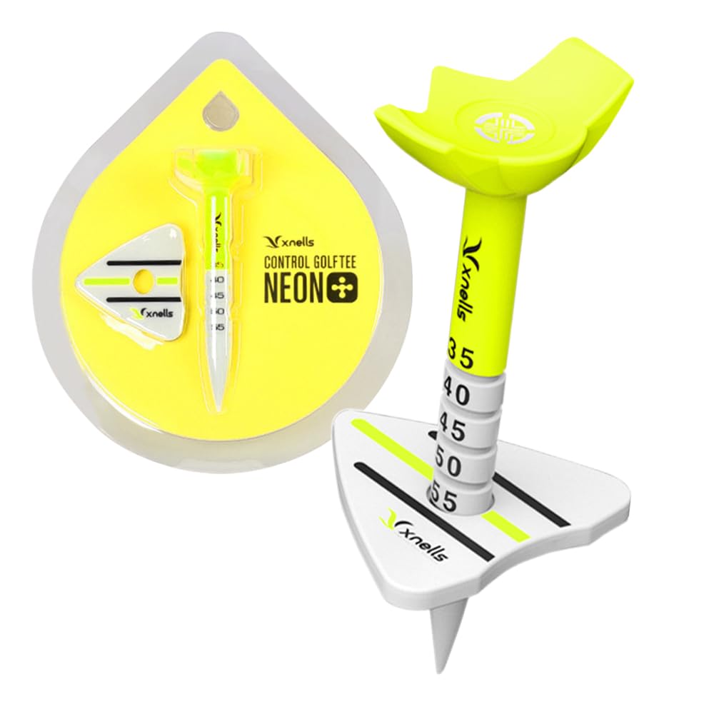 TECH SKIN コントロールゴルフティーネオンプラス 35ｍｍ - 55ｍｍ 新デザイン 高さ調節可能 折れにくい ボールマーカー 強化プラスチック 紛失防止 韓国製