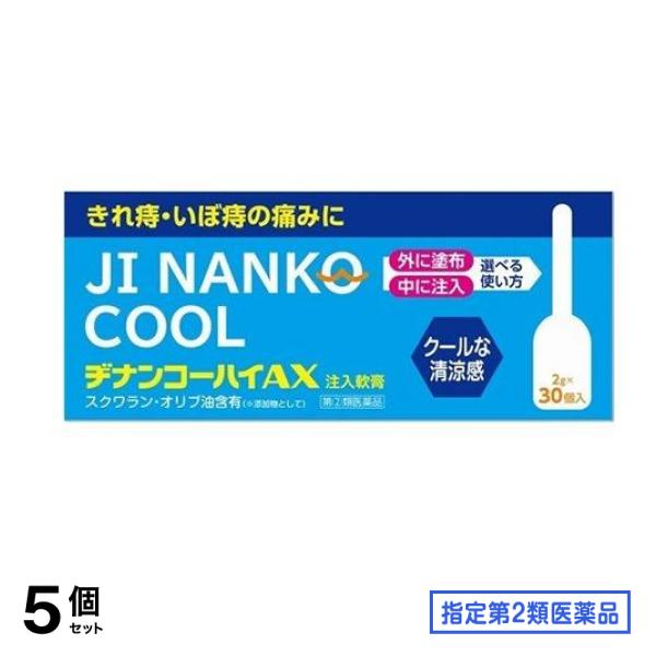 指定第２類医薬品 ヂナンコーハイAX 注入軟膏 2g× 30個入 5個セット