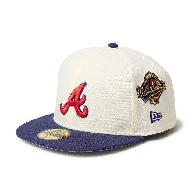 [即納]NEWERA ニューエラ 59FIFTY MLB 2-Tone アトランタ・ブレーブス クーパーズタウン ワインコルク ライトネイビーバイザー メンズ 男性 帽子 ハット 小物 国内正規品 正