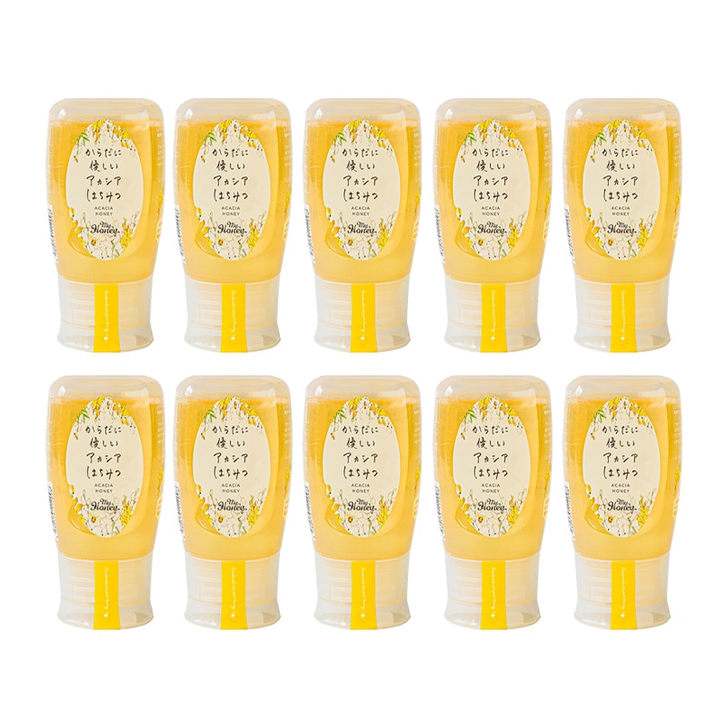 からだに優しいアカシアはちみつ 300g 10本セット アカシアハニー チューブボトル 生はちみつ 蜂蜜