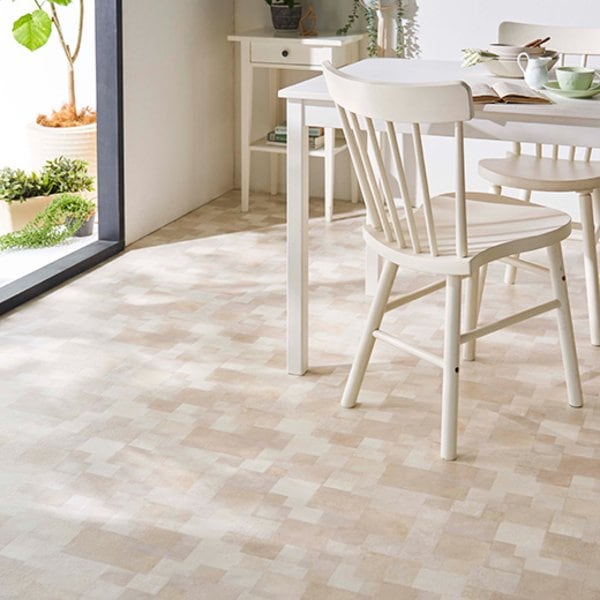 防水撥水抗菌フローリングクッションフロア 江戸間8畳 ストーンベージュ