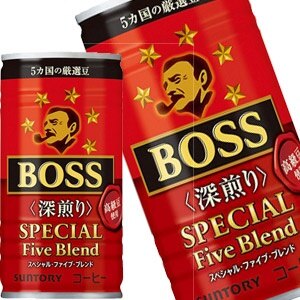 45営業日以内に出荷サントリー ボス スペシャル ファイブブレンド 深煎り 185g缶90本［30本3箱］［賞味期限：2ヶ月以上］[送料無料]