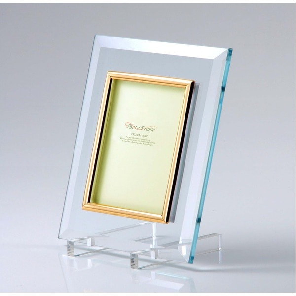 高級クリスタルアート フォトフレーム DX 写真立て 2L版対応 179mm×127mm ウルトラホワイトガラス使用 化粧箱入り 日本製