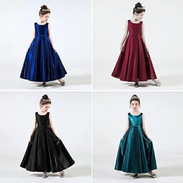 ドレス 子供 ピアノ 発表会 ピアノ発表会 中学生 ワンピース 女の子 ロングドレス 結婚式 ジュニア ピアノ発表会ドレス コンクール ノースリーブ パーティードレス イブニングドレス ロング キッズ