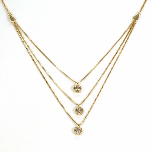 K18 18金 YG イエローゴールド ネックレス ブラウンダイヤ 0.25 ジュエリー 中古 43,104円