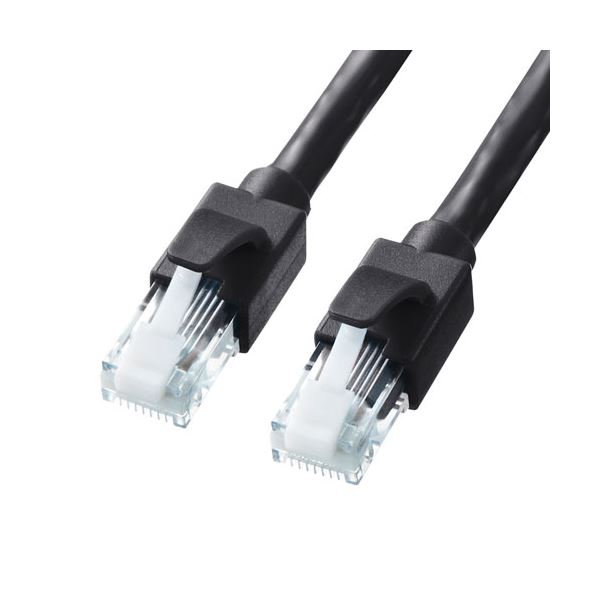 (5個セット) サンワサプライ カテゴリ6A LANケーブル KB-T6ATS-02BKX5