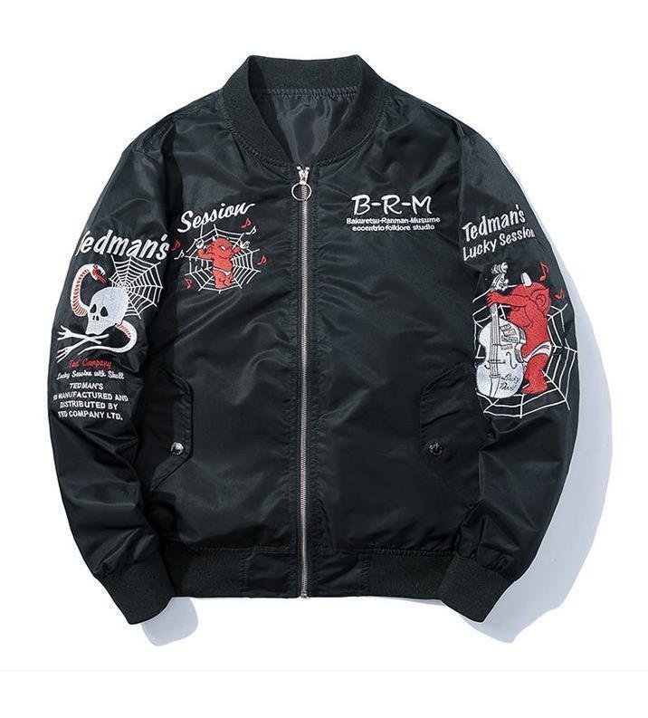 早割価格メンズ ジャケット ジャンパー ブルゾン MA-1 フライトジャケット ドクロbbq128