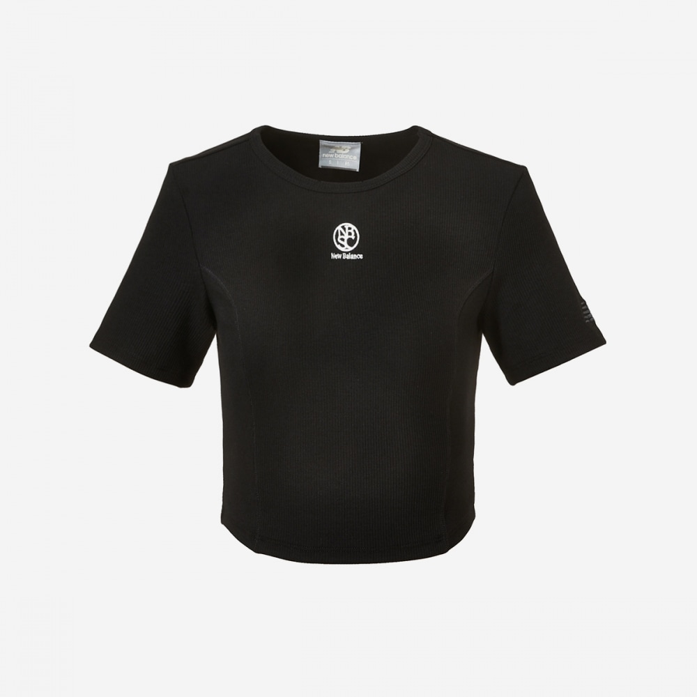 ニューバランス女性用サマーリブTシャツ (スリムフィット) NBNEE2W502-(19) ブラック