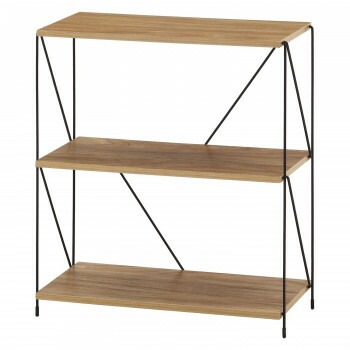 不二貿易　（C/D:77561） EZBOワイヤーラック3段 60幅 OAK NA