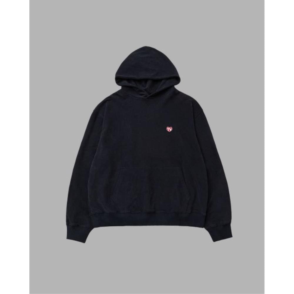 THE MUSEUM VISITOR TV HEART LOGO HOODY BLACK 11283