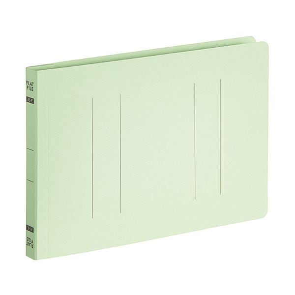 (まとめ) TANOSEEフラットファイルE(エコノミー) A5ヨコ 150枚収容 背幅18mm グリーン 1パック(10冊) (×30セット)