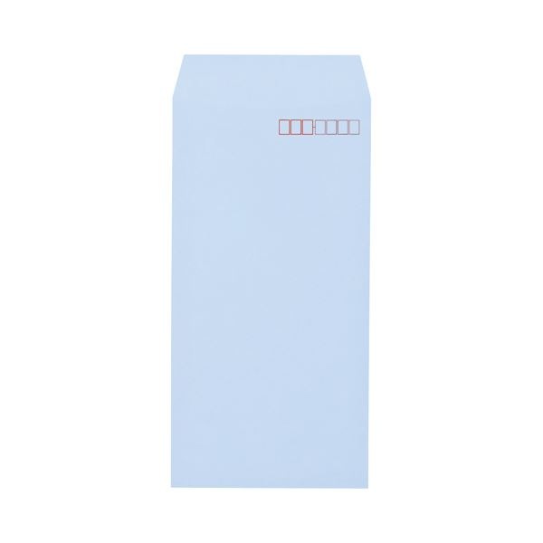 (まとめ）キングコーポレーション ソフトカラー封筒長3 80g／m2 枠あり アクア 業務用パック 161310 1箱（1000枚）(×3セット)