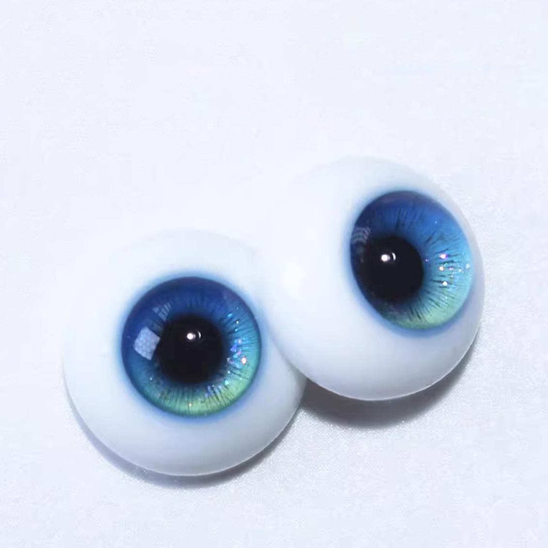 BJD ドールアイ レジンアイ 天秤座 樹脂アイ ブルーグリーン系 12mm/14mm/16mm/18mmサイズ 球体関節人形用樹脂眼