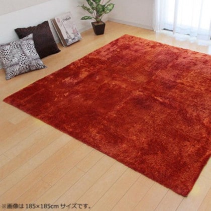 ラグ カーペット 『ラルジュ』 オレンジ 約200×300cm(ホットカーペット対応) 3959239