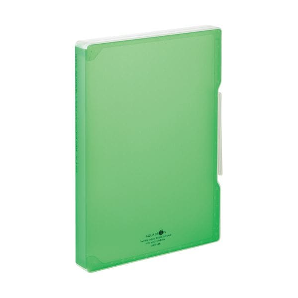 （まとめ）リヒトラブ AQUA DROPsファイルケース A4 270枚収容 背幅30mm 黄緑 A-5029-6 1個 (×10セット)