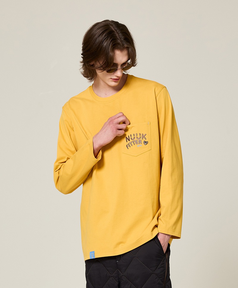 LONG SLEEVED POCKET T-SHIRT [MUSTARD]