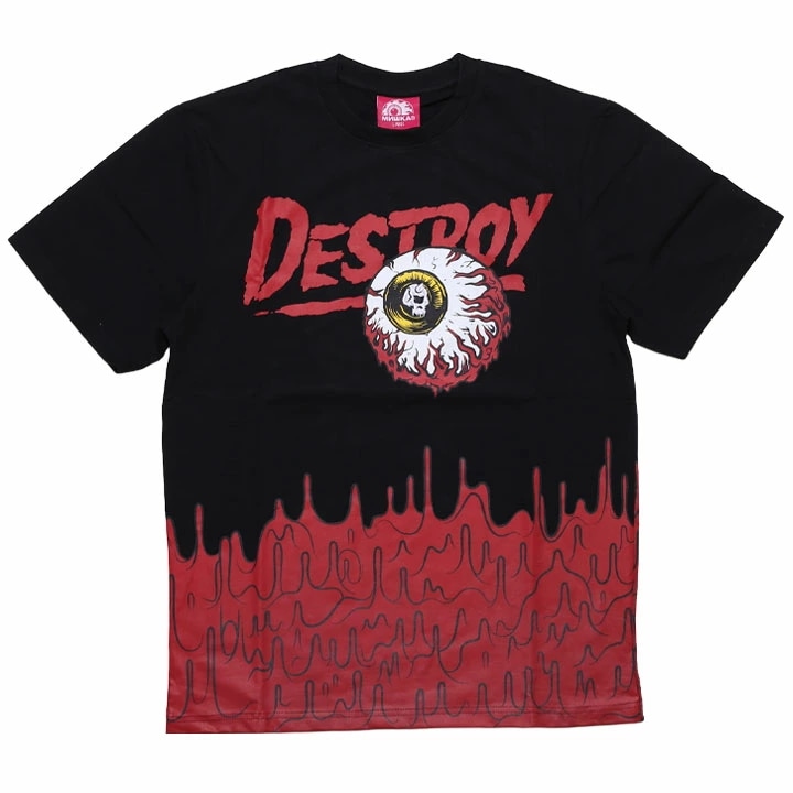 MISHKA Tシャツ 半袖 メンズ 春夏用 黒 大きいサイズ ミシカ おしゃれ KEEPWATCH キープウォッチ CYCO SIMON サイコサイモン スカル