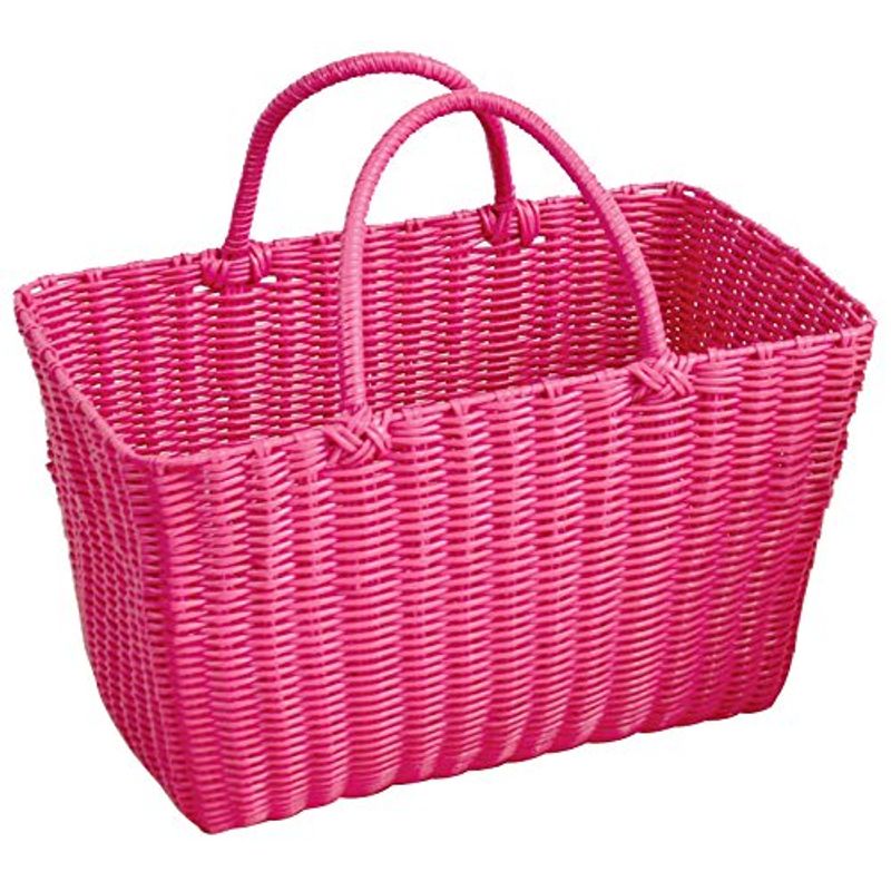 村田屋 ビニール製 カゴバスケット PPショッピングバッグチェリー 9471