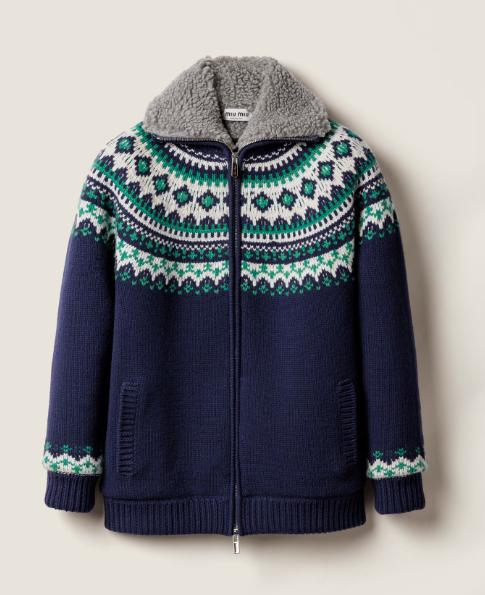 MIU MIU Women Sweater MMJ154SOOO18SI F0124 NAVY