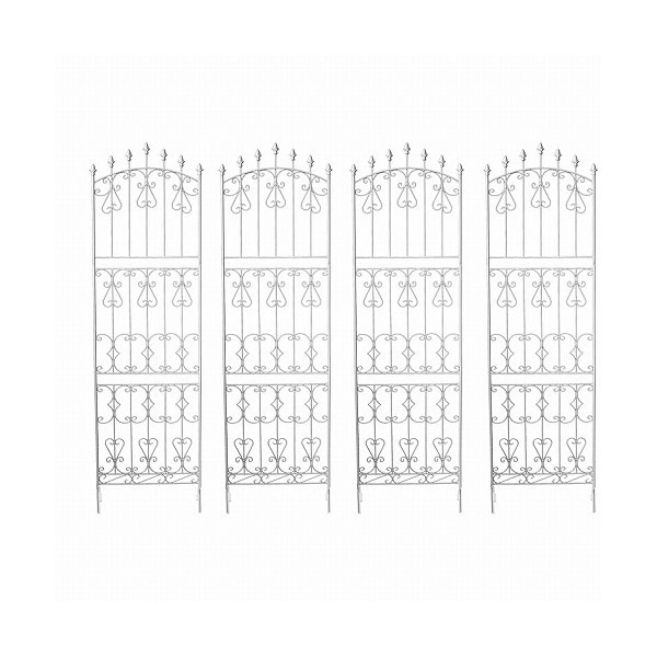 住まいスタイル アイアンローズフェンス ハイタイプ 4枚組 ホワイト RS013H-4P-WHT メーカー直送