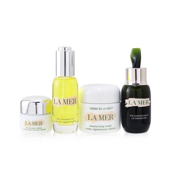 La Mer トラベルコレクション: 1x ザ コンセントレイト - 30ml/1oz + 1x ザ アイ バーム インテンス - 15ml/0.5oz + 1x ザ リニューアル オイル - 30m