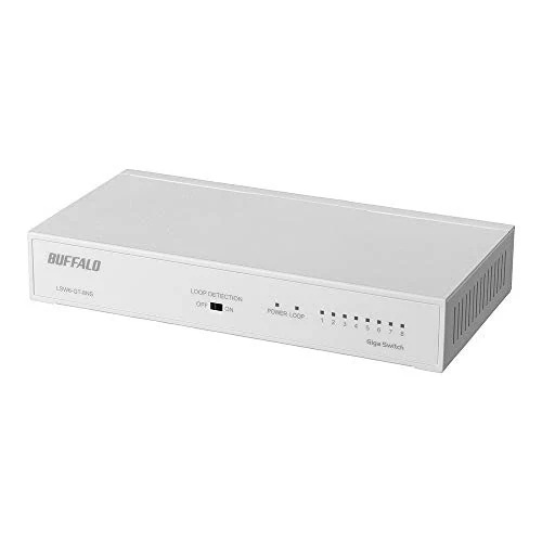 色：ホワイト バッファロー BUFFALO Giga対応 金属筐体 電源内蔵 8ポート LSW6-G