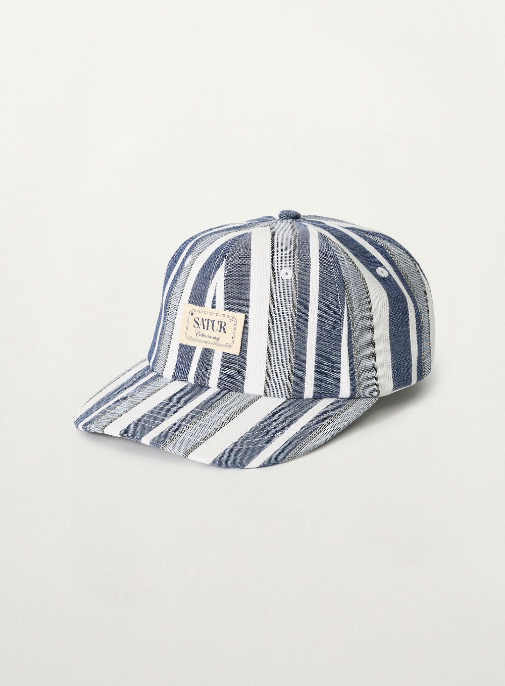 【SATUR】 26SS HOUSE STRIPE BANDING BALL CAP : BLUE