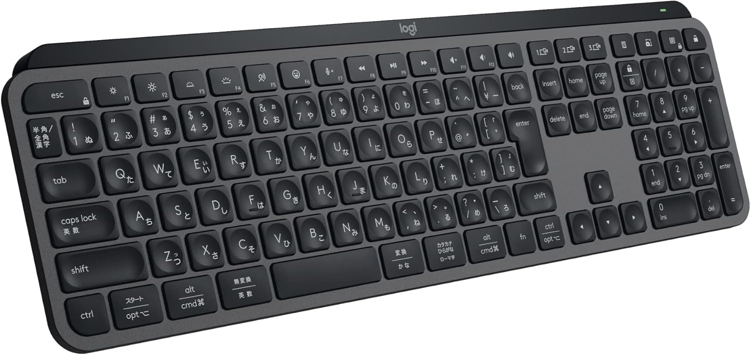 ロジクール MX KEYS S ワイヤレス キーボード KX800sGR Bluetooth Logi Bolt Unifying非対応 Smart Actions 対応 Windows Mac Ch