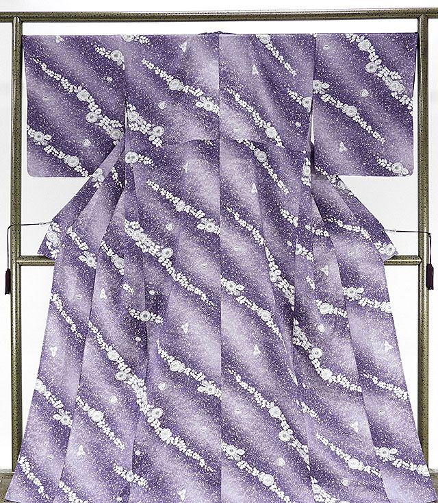 夏物 小紋 新品仕立済 正絹 夏物 辻が花模様 紋紗小紋 新品 仕立て上がり 着物 32,370円