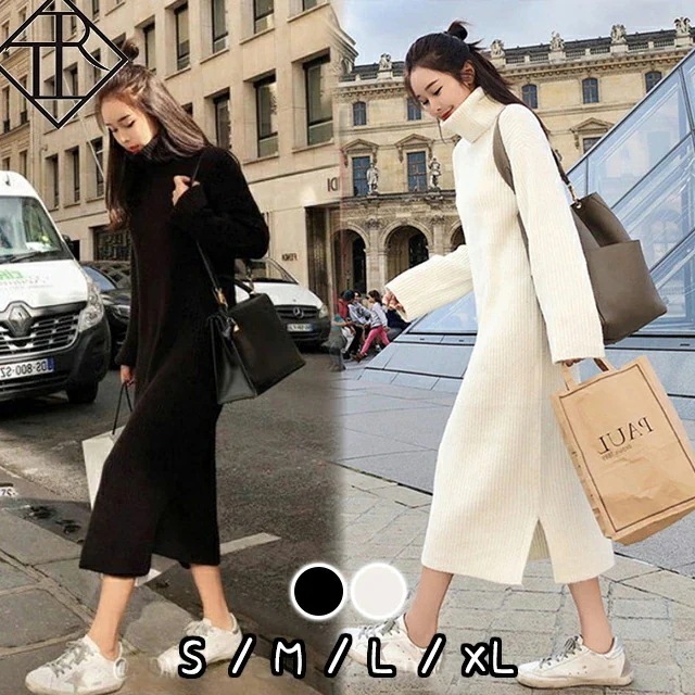 【急速出荷!】ワンピース レディース ニットワンピース 秋冬 ロングワンピース 長袖 秋 ニット ワンピース 大きいサイズ ワンピース ひざ丈 タートルネック 大人可愛い かわいい おしゃれ 綺麗 上