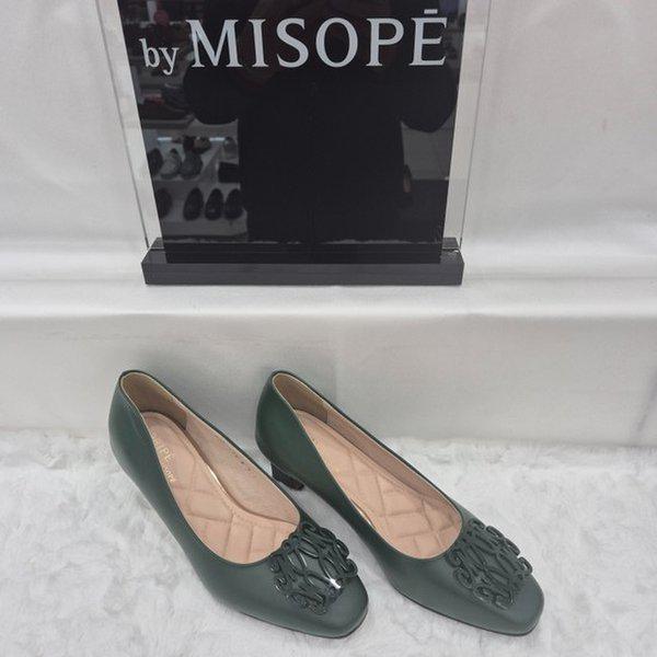 By 女性モダン装飾パンプス 112HT331SF008 GREEN 4 JJ