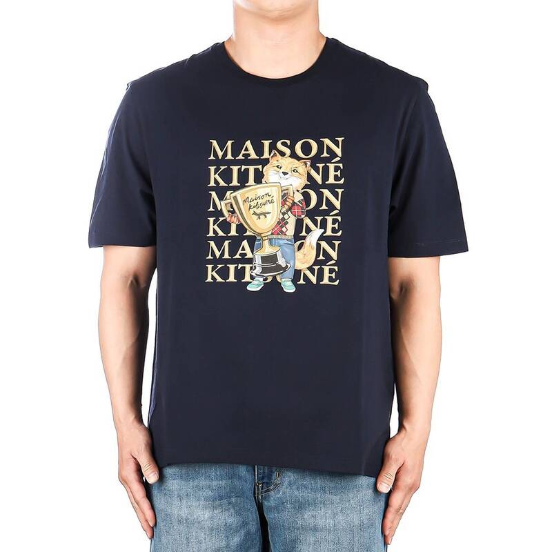 メンズフォックスチャンピオン半袖Tシャツ (LM00123KJ0008 NAVY)