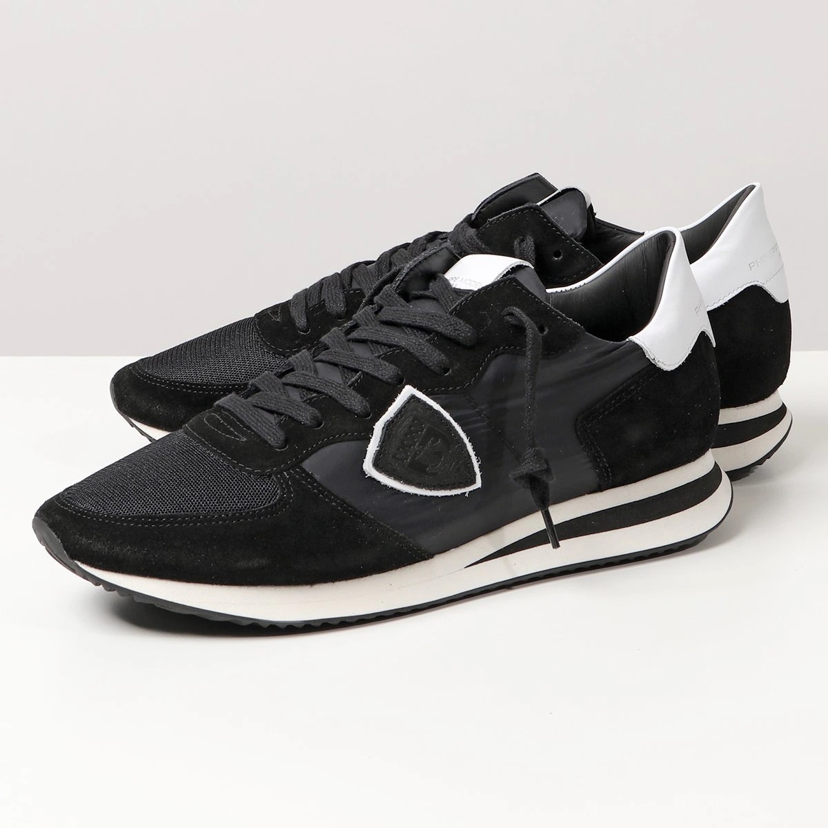 PHILIPPE MODEL フィリップモデル TZLU 2109 TROPEZ X トロペエックス スウェードレザー ローカット スニーカー シューズ 靴 NOIR-BLANC メンズ