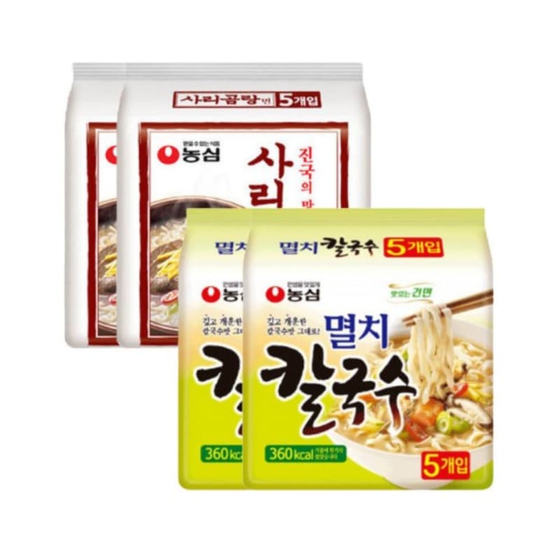 替え玉コムタン麺10個+カタクチイワシカルグクス10個