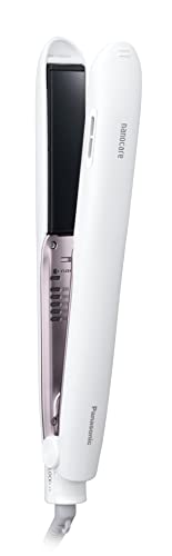 パナソニック ヘアーアイロン ストレート用 ナノケア スムースグロスコーティング 海外対応 白 EH