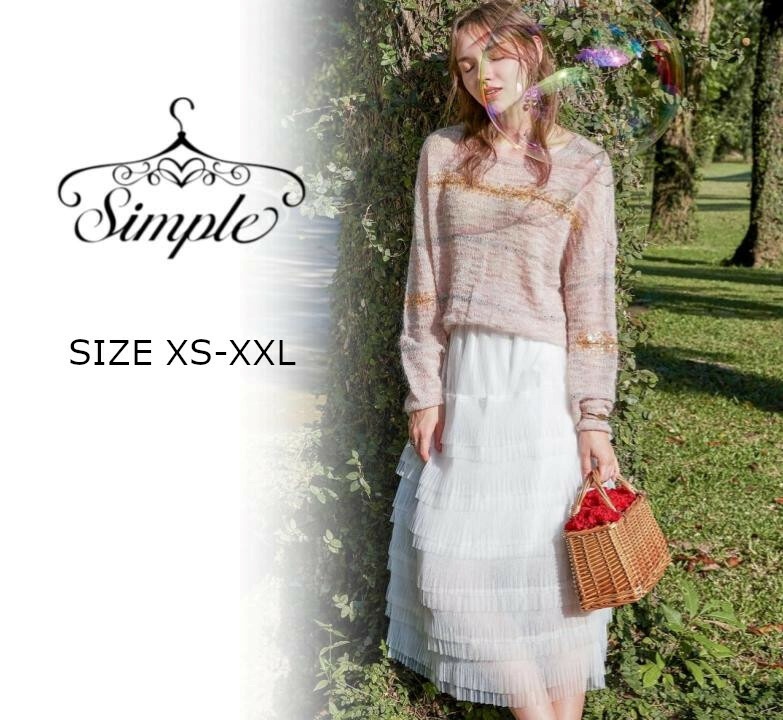 レース シースルー 透け感 ティアード ふんわり レディース ファッション スカート フレアスカート フレア 大きいサイズ ロング ミモレ おしゃれ 大きめ 春 夏 秋 韓国 20代 30代 40代 5,593円