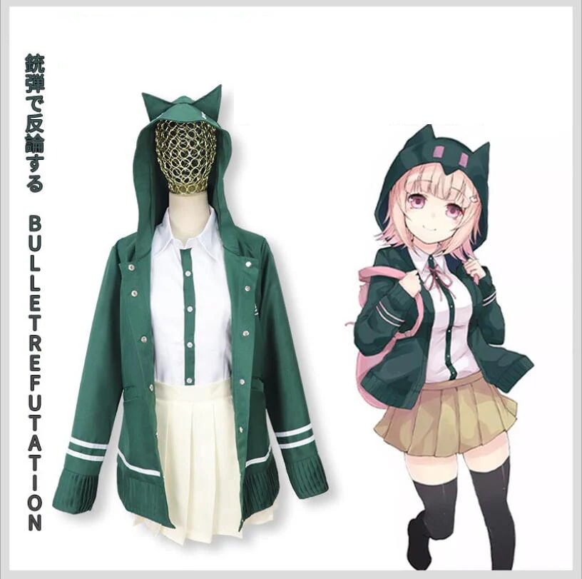 七海千秋 ななみちあき ダンガンロンパ 希望の学園と絶望の高校生 コスプレ 衣装 ウィッグ付き