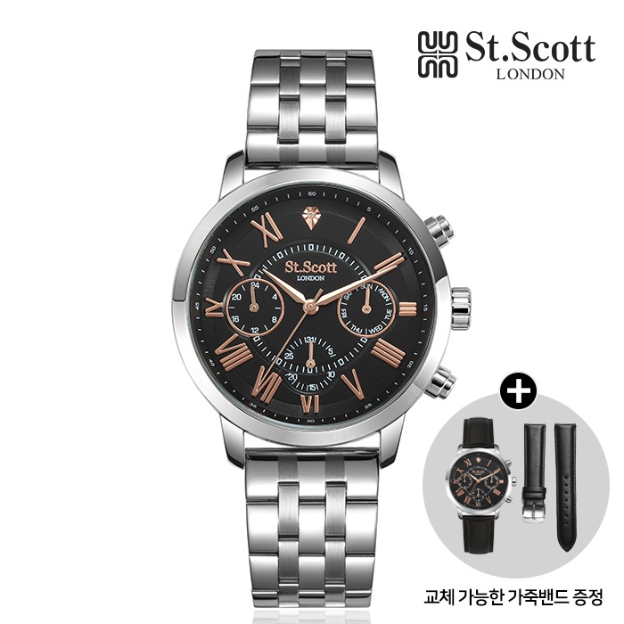 ST.SCOTT LONDON ST7506M-SBR ベネットマルチダイヤモンドウォッチ