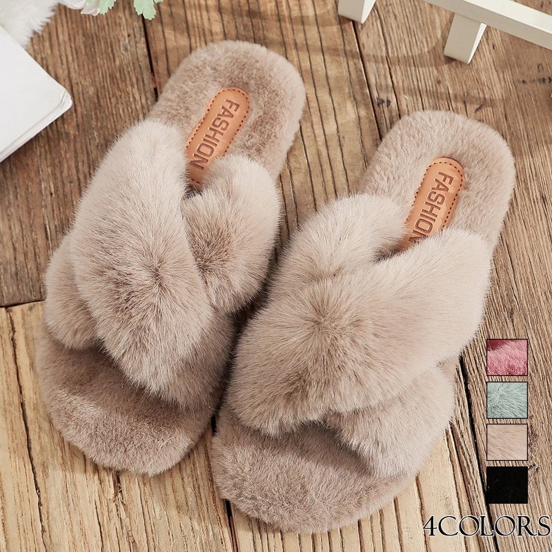 ミュール クロス ファー サンダル 冬 レディース おしゃれ 暖かい ルーム ボア シューズ 室内履き 32,887円