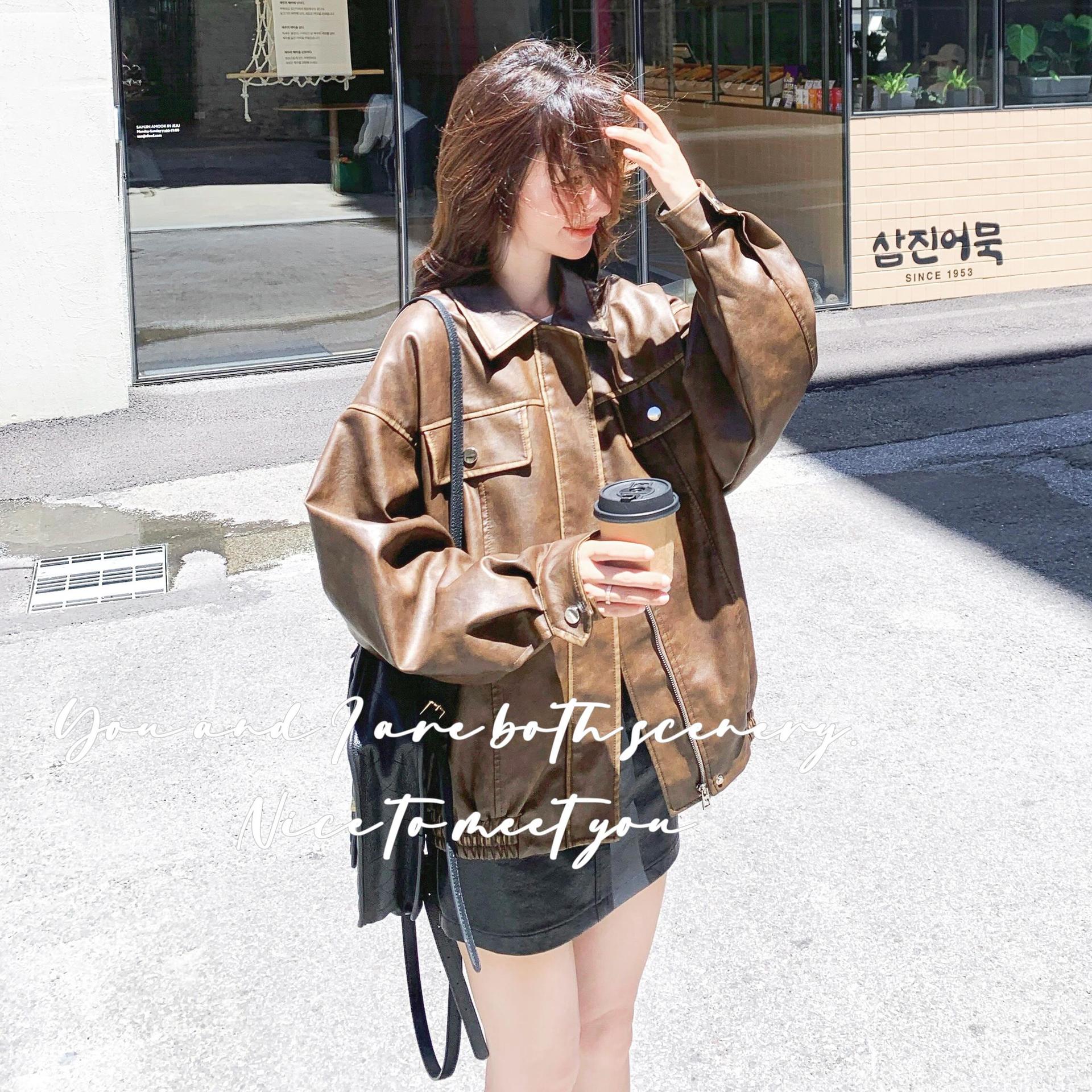 ジャケット PUレザー 春秋 新作 モード感 7,286円