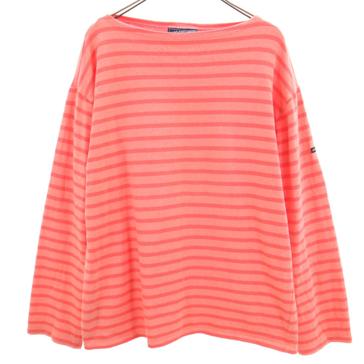 ボーダー柄 長袖 ボートネック Tシャツ XL オレンジ メンズ 古着