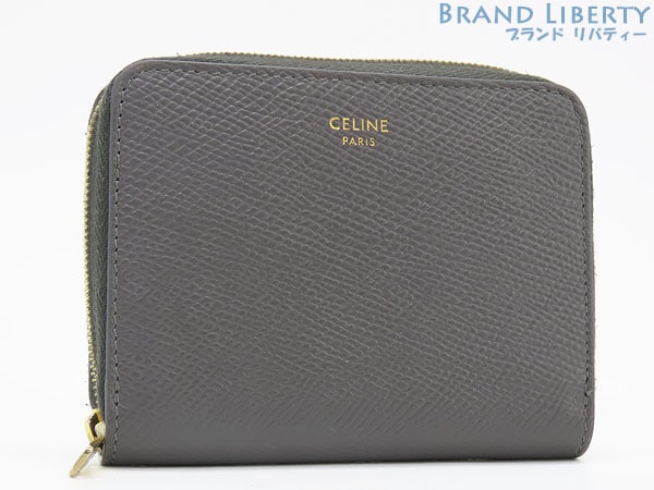 美品セリーヌコンパクトジップドウォレットラウンドファスナーコインケースコインパース小銭入れコンパクト財布