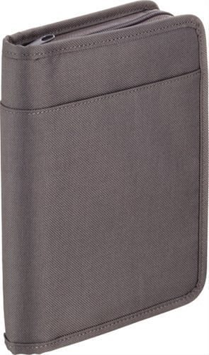 （まとめ買い）通帳&カード収納ケース ダークグレー 2360ﾀ- 00070451 [x3]