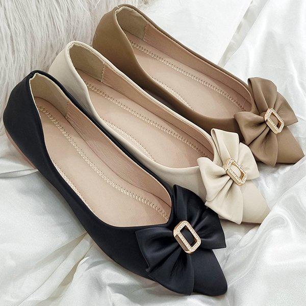 ビーガンレザー ビッグリボン 女性 レディース 靴 ローファー フラットシューズ パンプス 礼装靴 1.5cm sjcc 942_P359549253