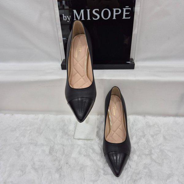 By 女性ツートンクラシックパンプス 112HT431DF008 BLACK 2 JJ