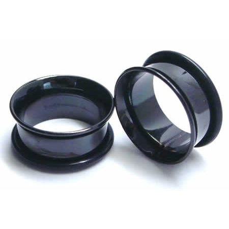 ボディピアス 20mm ブラック シングルフレアアイレット ステンレス 黒色 20ミリ ラージホール ゴム Oリング キャッチ 片側 大きい 広い 定番 シンプル 筒型 bk-fe20xxxxxx
