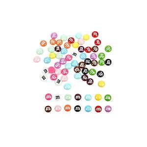 【即納】マーブル チョコ 風 デコパーツ 14mm 14色 70個セット カラフル アクセサリーパーツ チャーム DIY