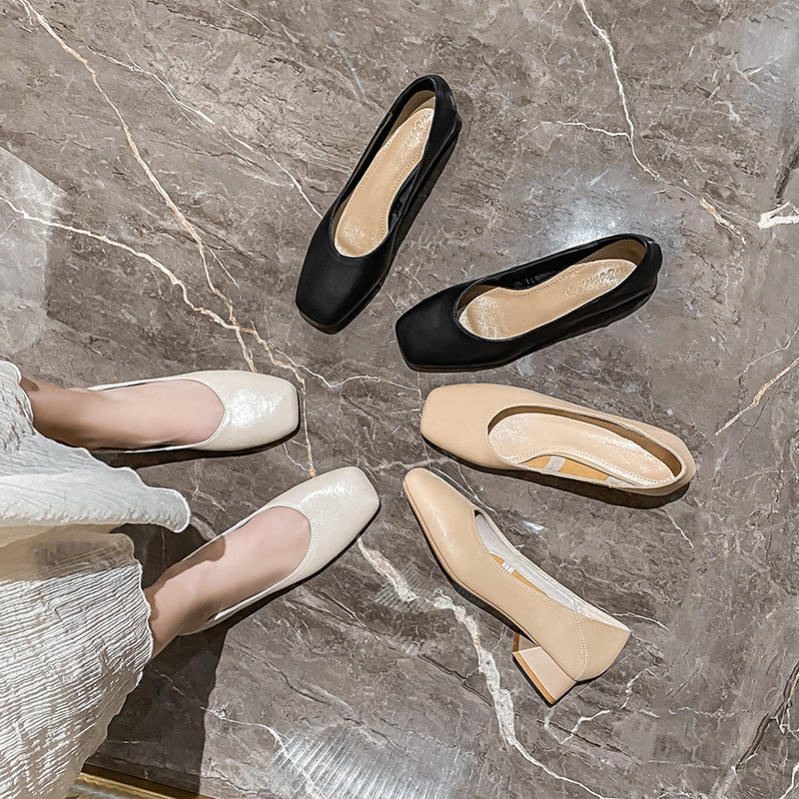 500円OFFクーポン おしゃれ パンプス ハイヒール レディース 本革 美脚 スクエアトゥ ヒールcm ピンヒール オフィス ローカット ローファー 通勤 歩きやすい 歩きやすい 痛くない パンプス