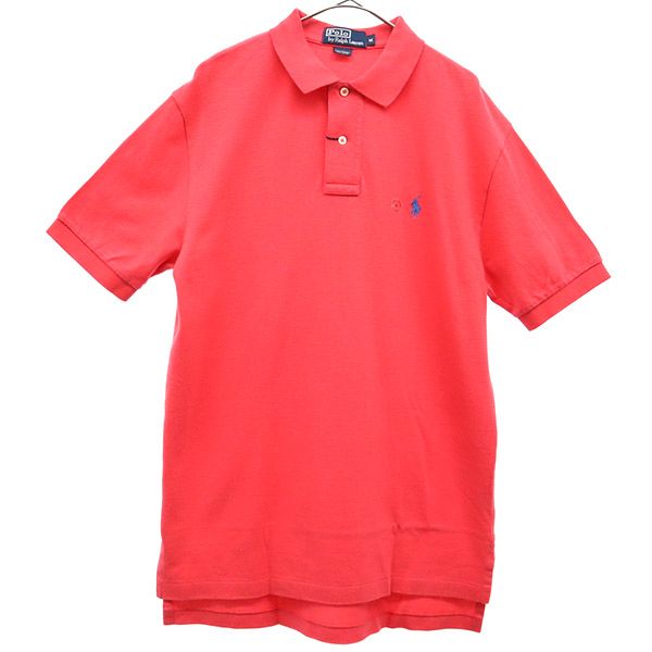 未使用 ポロバイラルフローレン 半袖 ポロシャツ M ピンク Polo by Ralph Lauren 鹿の子 メンズ