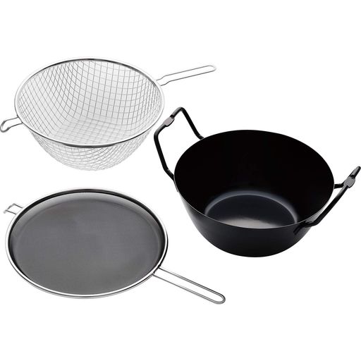 ラバーゼ 燕三条 NEW 鉄 揚げ鍋 22CM セット 日本製 LA BASE 有元葉子 LB-098